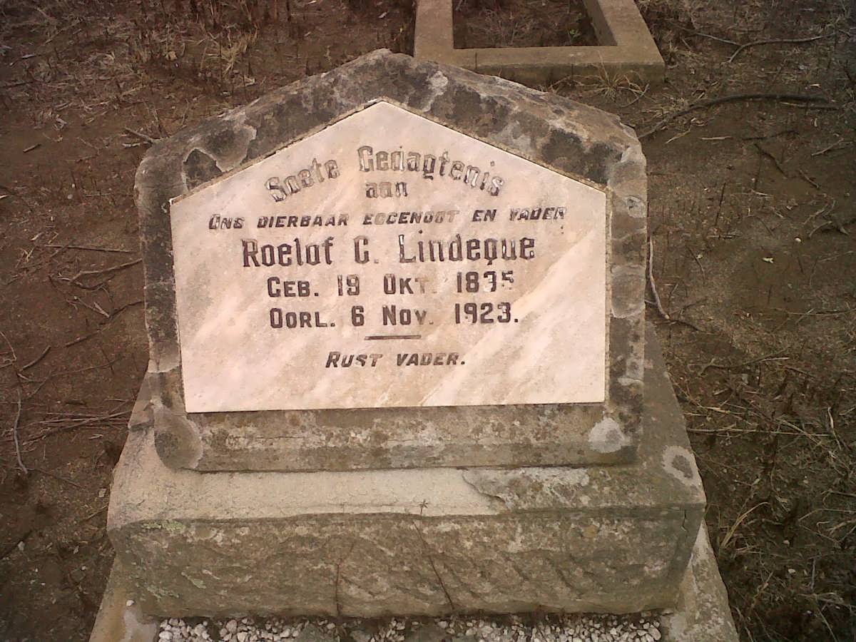 LINDEQUE Roelof C. 1895-1923