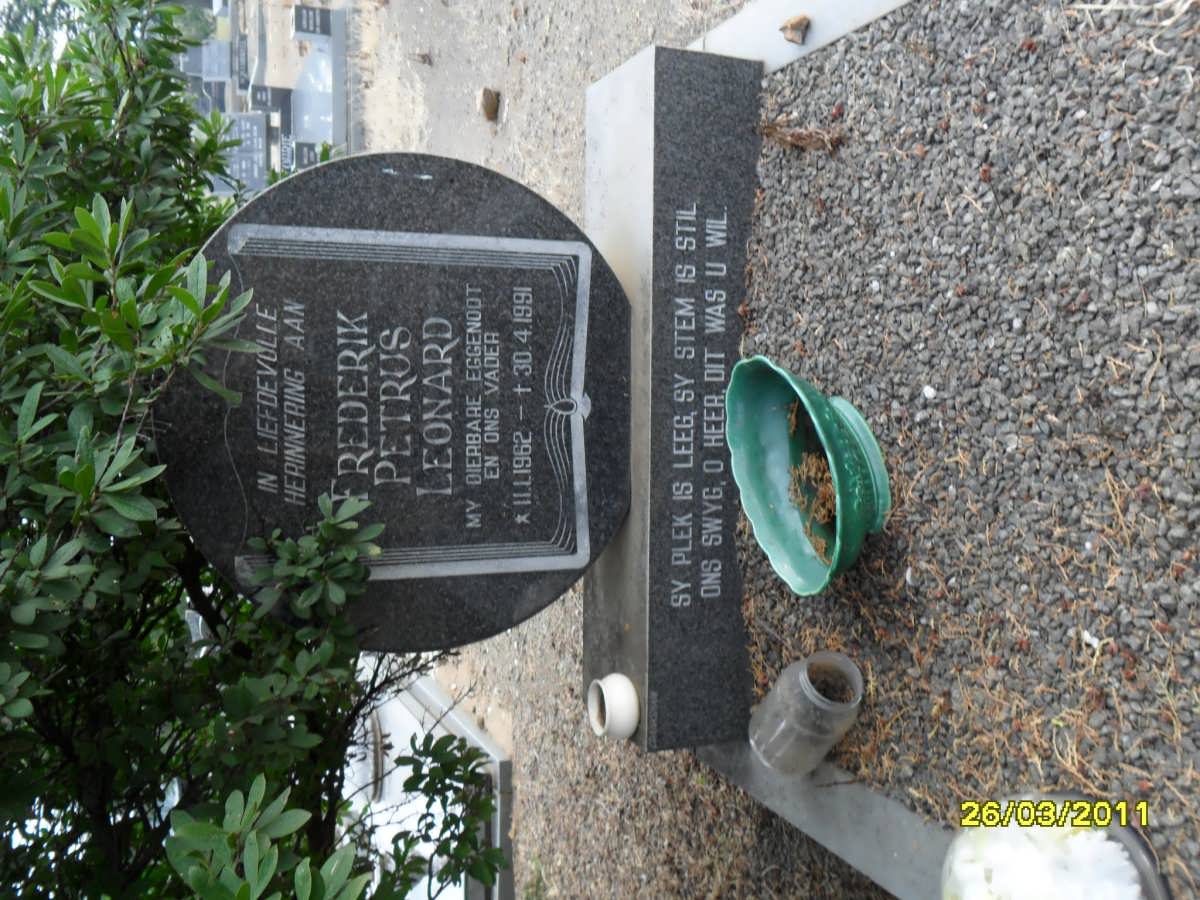 LEONARD Frederik Petrus 1962-1991
