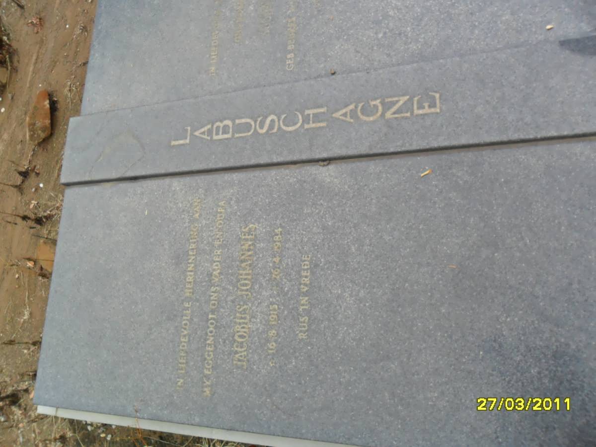 LABUSCHAGNE Jacobus Johannes 1915-1984