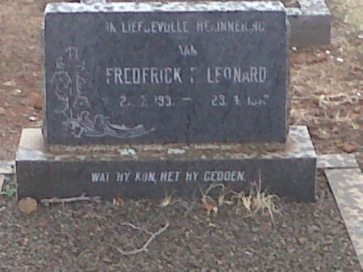 LEONARD Frederick ? 19??-19??