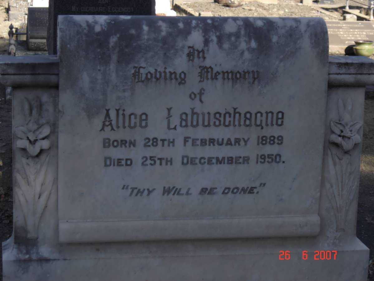 LABUSCHAGNE Alice 1889-1950