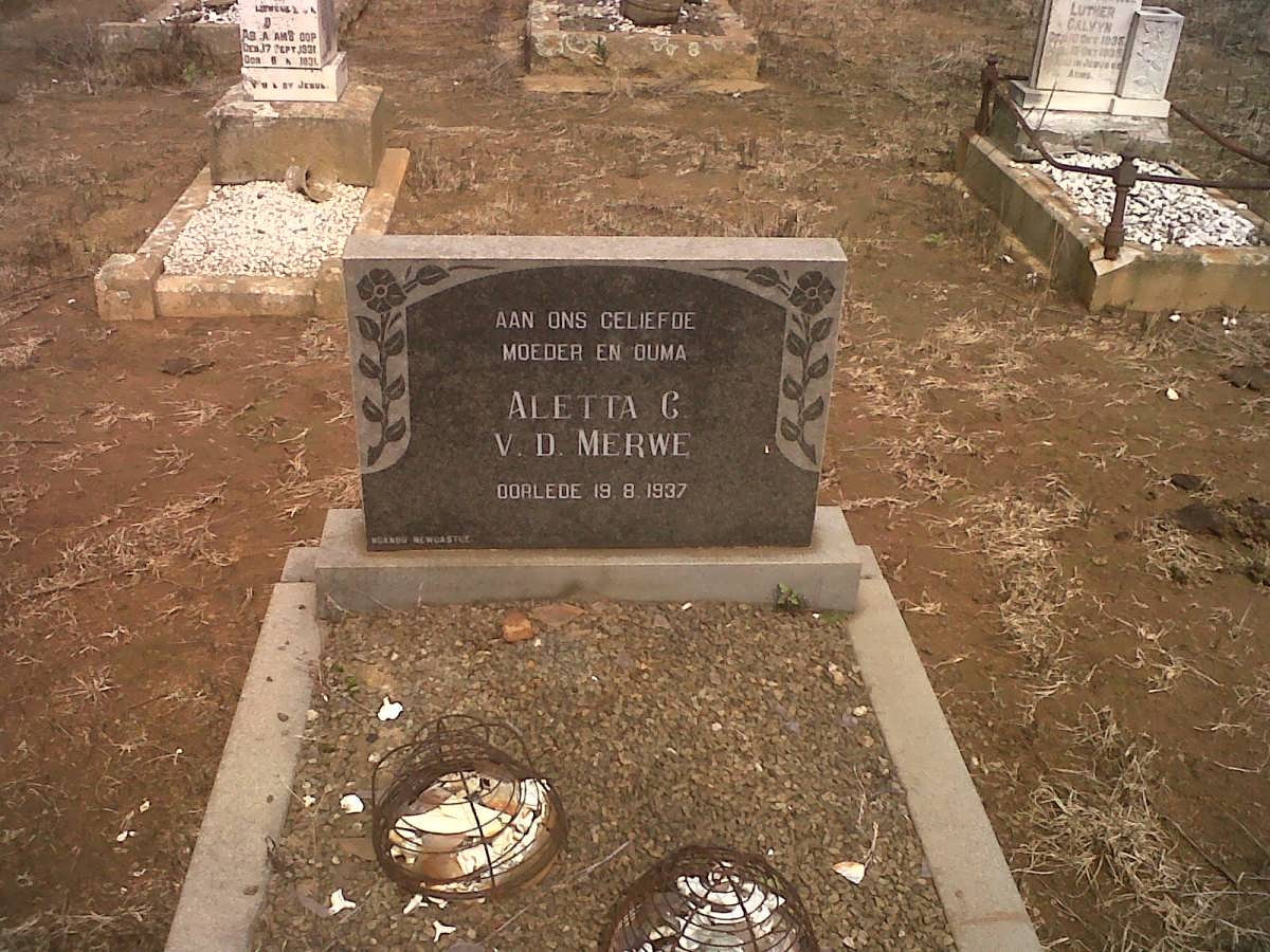 MERWE Aletta C., v.d. -1937