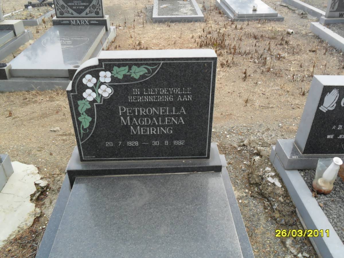 MEIRING Petronella Magdalena 1928-1992