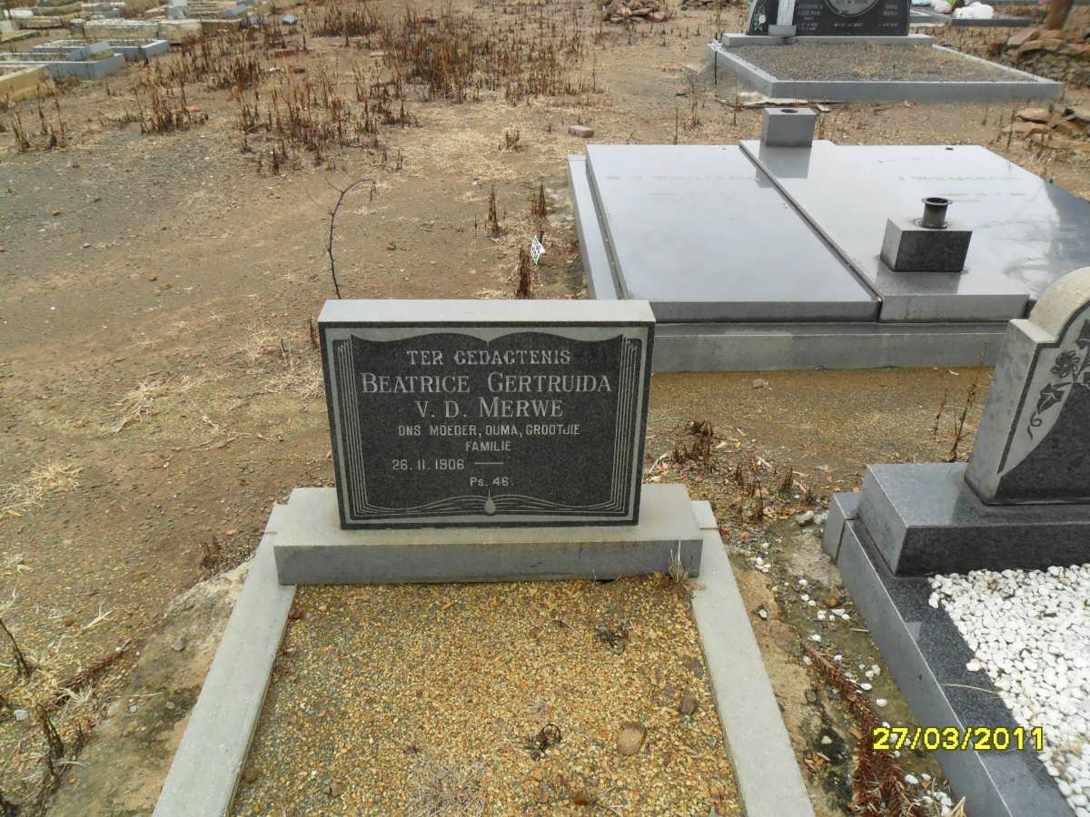 MERWE Beatrice Gertruida v.d. 1906-