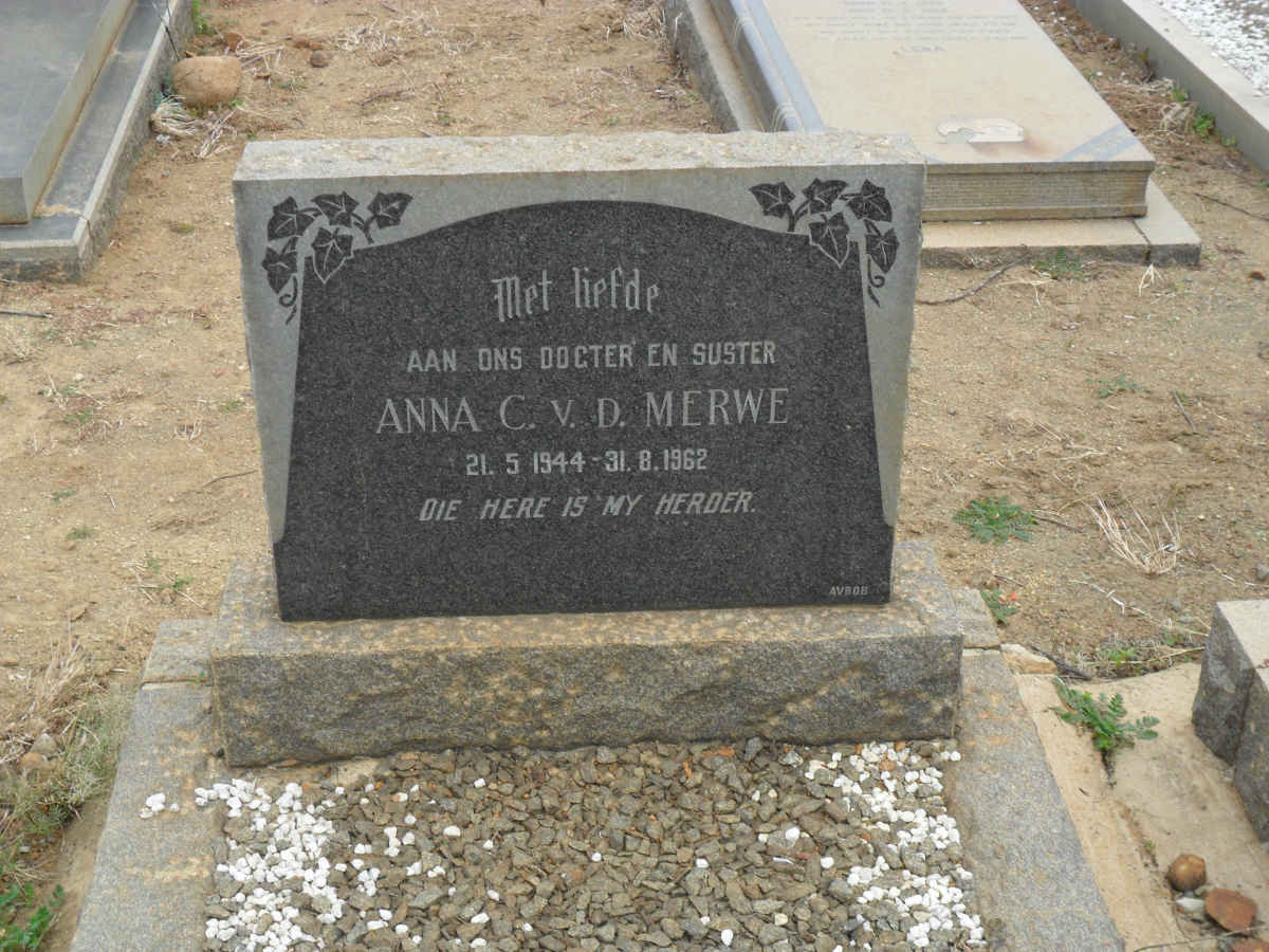 MERWE Anna C., v.d. 1944-1962