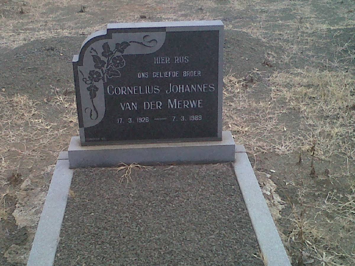 MERWE Cornelius Johannes, van der 1926-1989