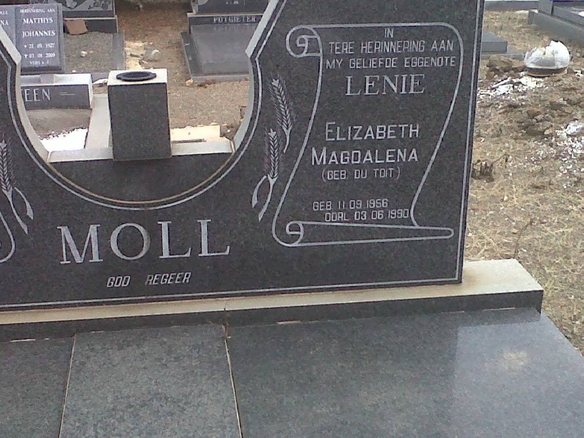 MOLL Elizabeth Magdalena nee DU TOIT 1956-1990