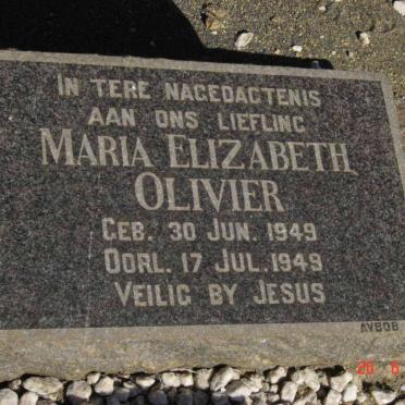 OLIVIER Maria Elizabeth 1949-1949