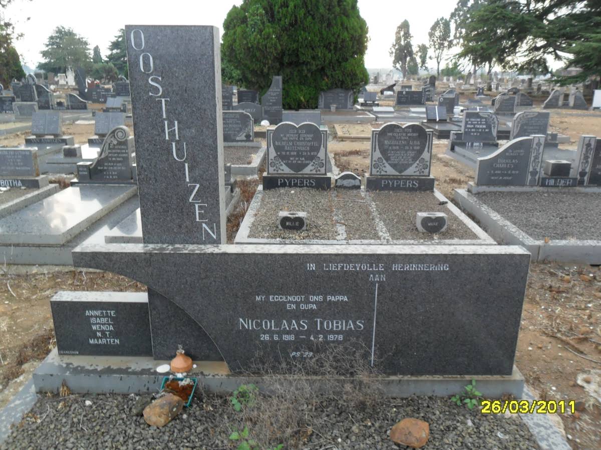 OOSTHUIZEN Nicolaas Tobias 1918-1978