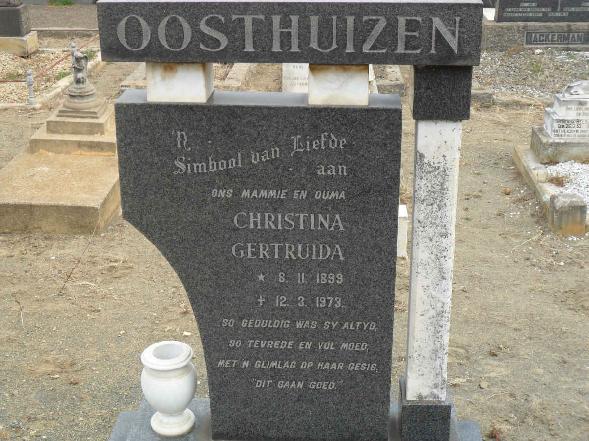 OOSTHUIZEN Christina Gertruida 1899-1973