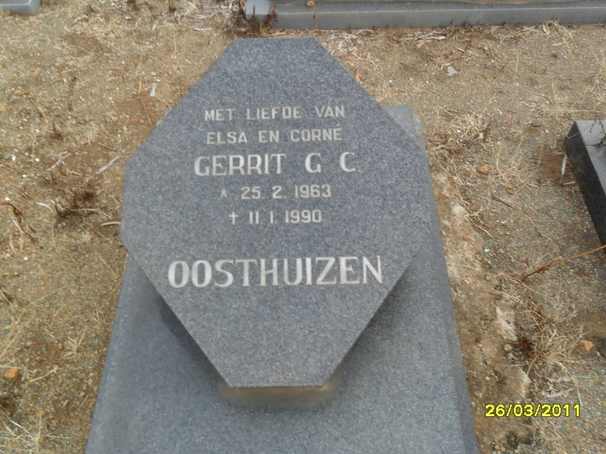 OOSTHUIZEN Gerrit G.C. 1963-1990