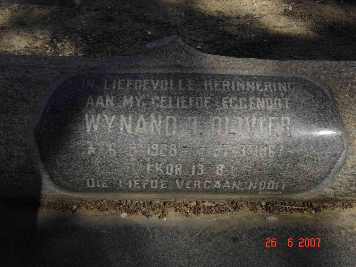 OLIVIER Wynand D. 1928-1967