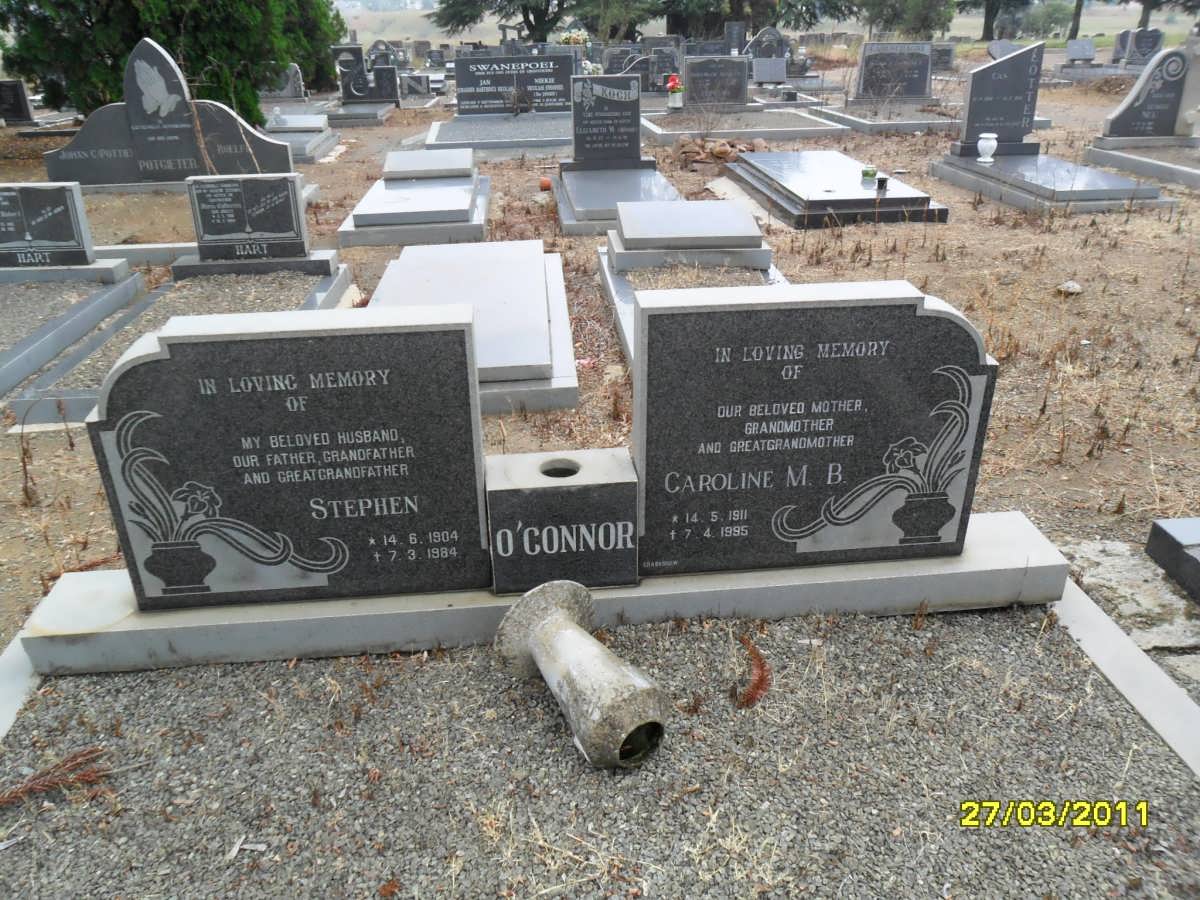 O'CONNOR Stephen 1904-1984 &amp; Caroline M.B. 1911-1995