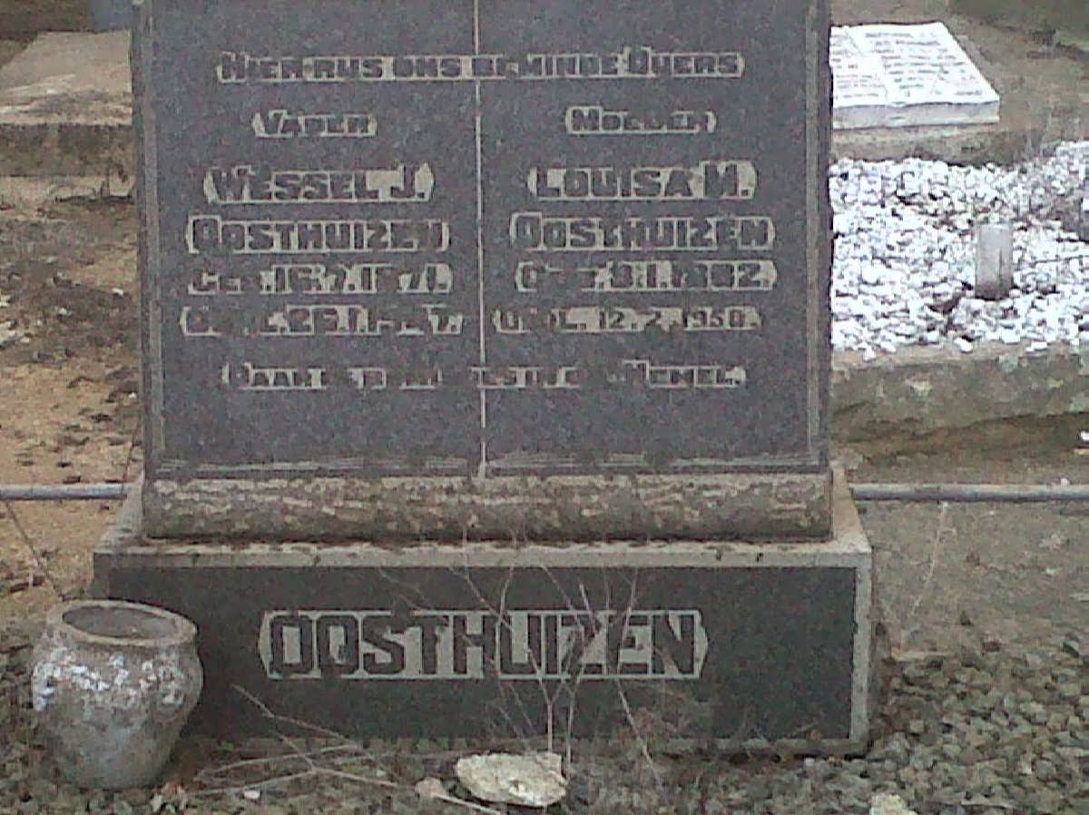 OOSTHUIZEN Wessel J. 1871-1947 &amp; Louisa M. 1882-1950