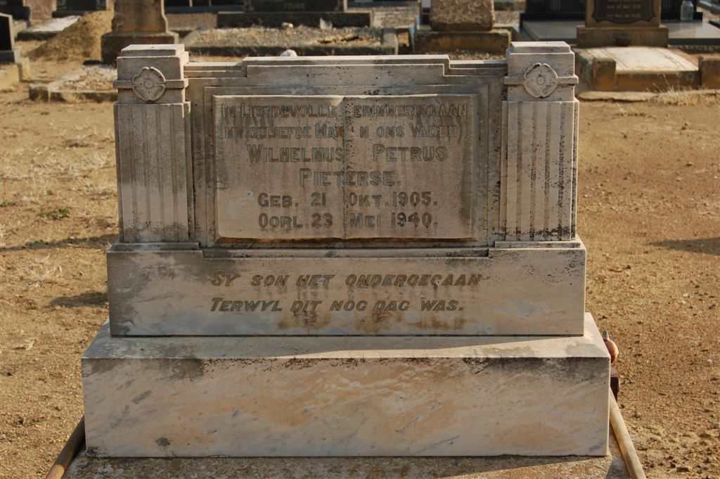 PIETERSE Wilhelmus Petrus 1905-1940