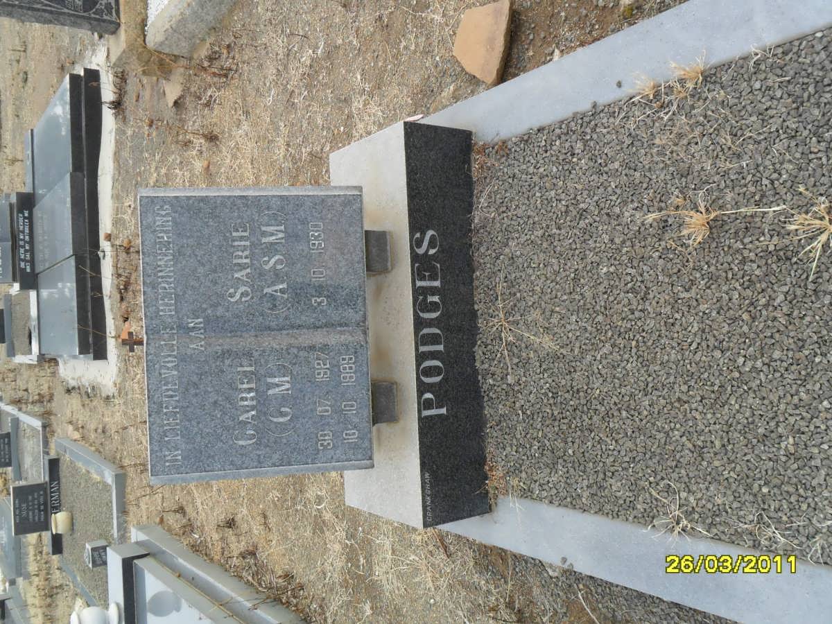 PODGES C.M. 1927-1989 &amp; A.S.M. 1930-