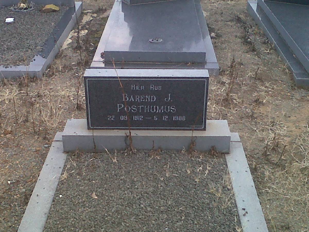POSTHUMUS Barend J. 1912-1988