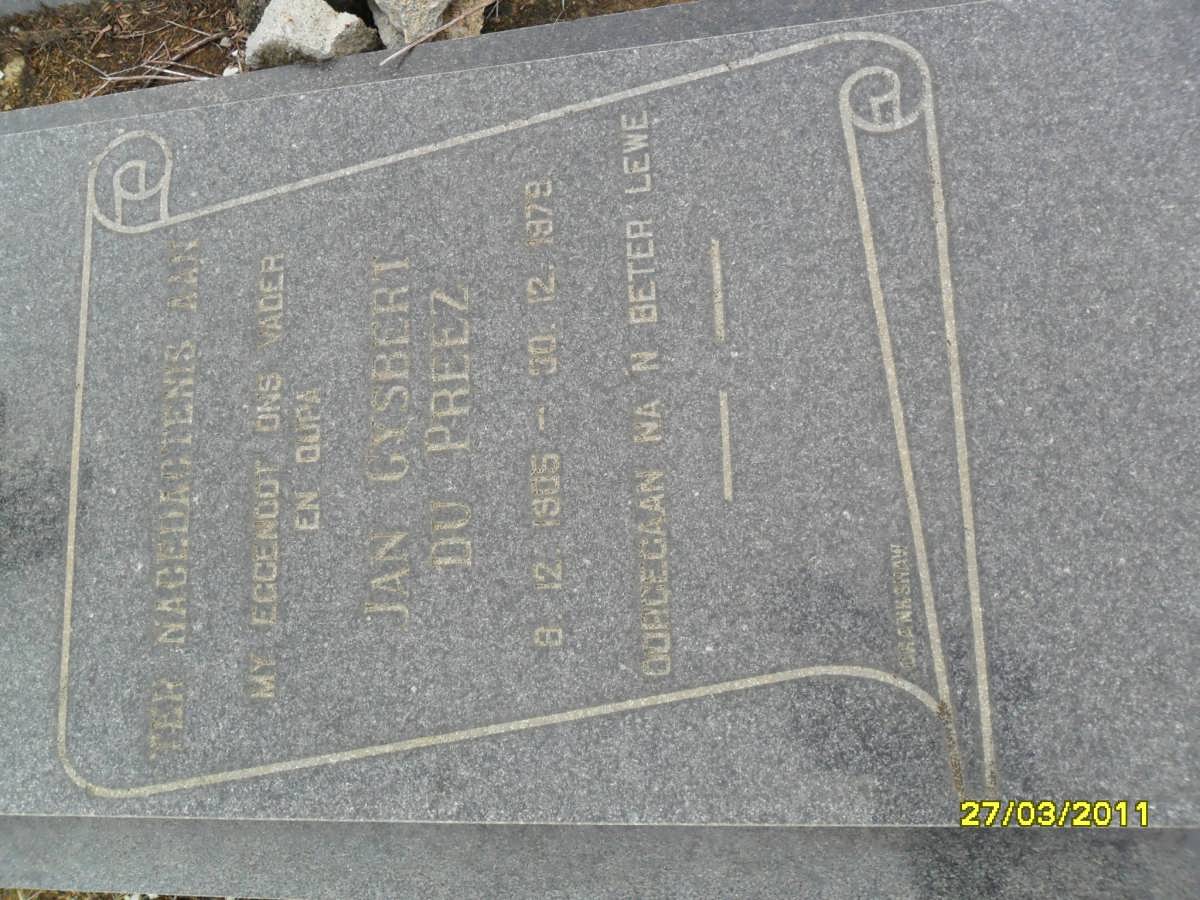 PREEZ Jan Gysbert, du 1905-1979