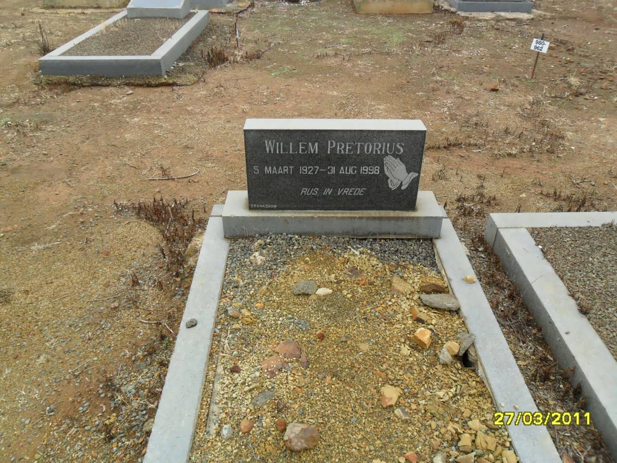 PRETORIUS Willem 1927-1998