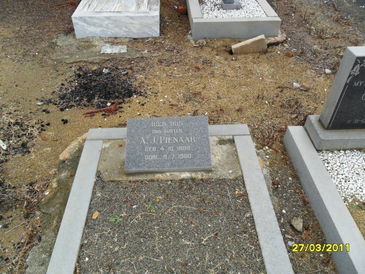 PIENAAR A.J. 1898-1980