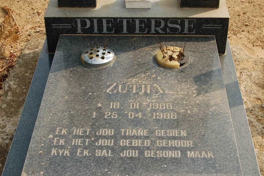 PIETERSE Zutha 1986-1986