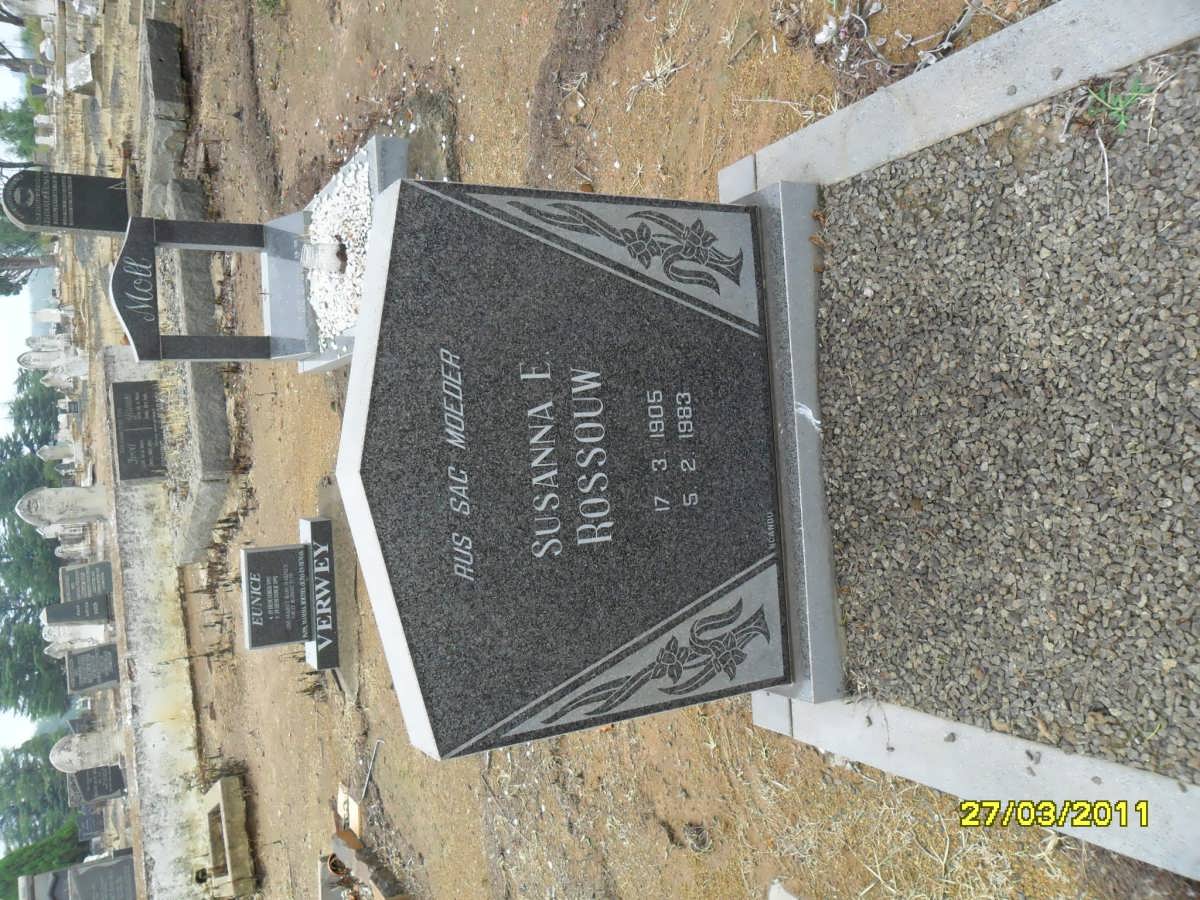 ROSSOUW Susanna E. 1905-1983