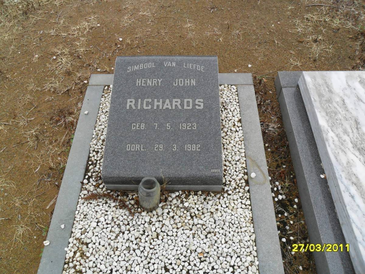 RICHARDS Henry John 1923-1982