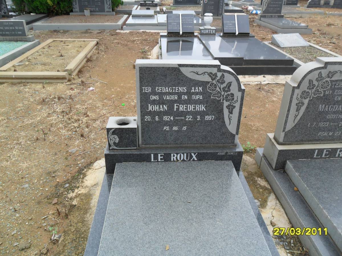 ROUX Johan Frederik, le 1924-1997