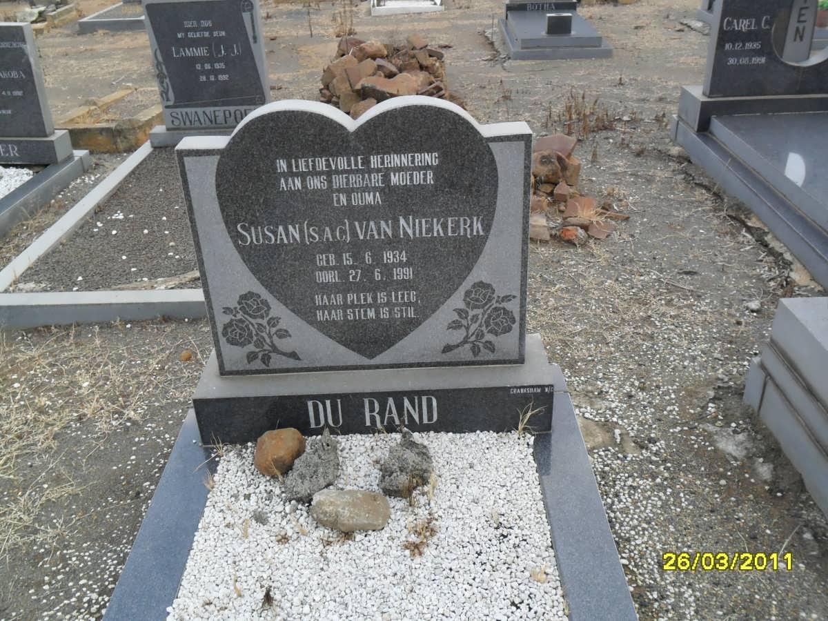 RAND S.A.C., du nee VAN NIEKERK 1934-1991