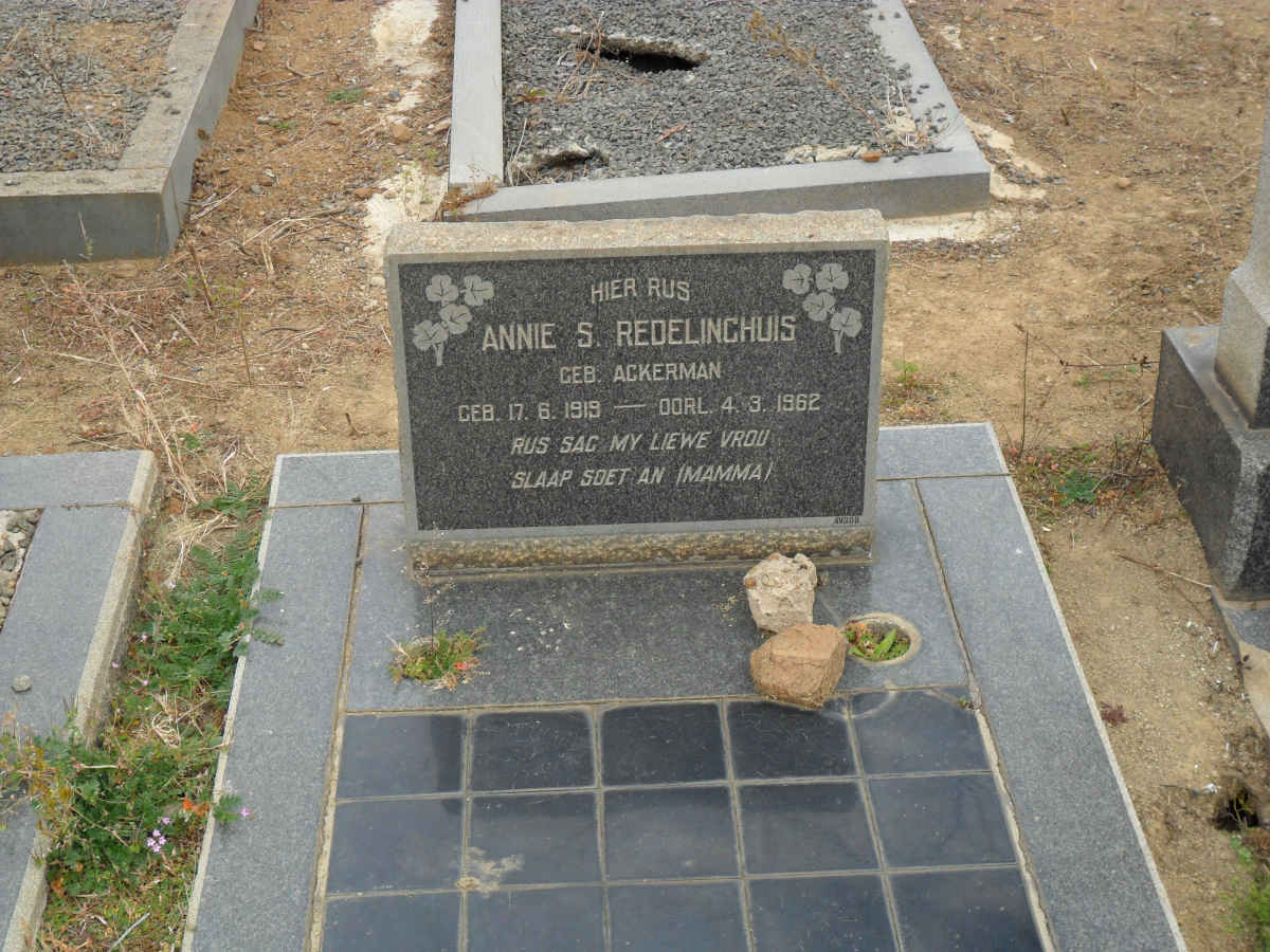 REDELINGHUIS Annie S. nee ACKERMAN 1919-1962