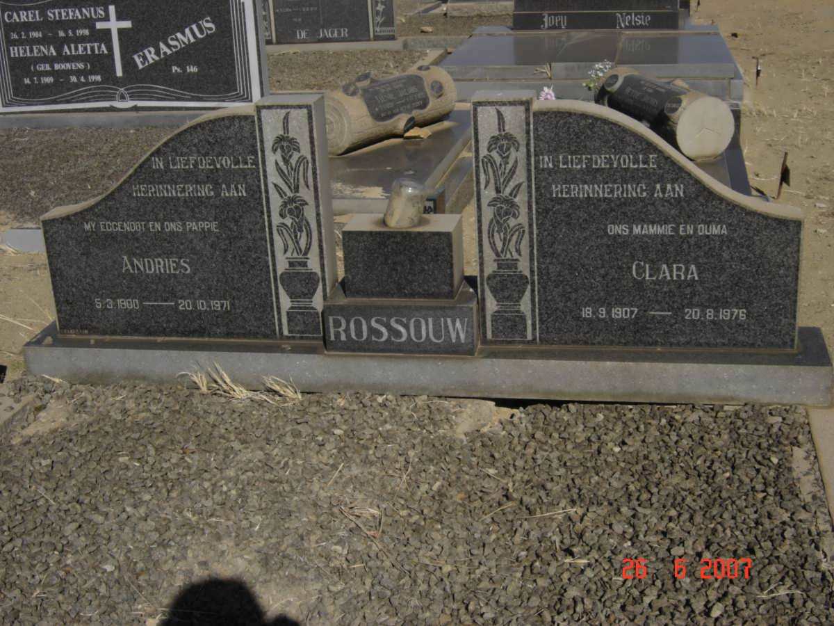 ROSSOUW Andries 1900-1971 &amp; Clara 1907-1976