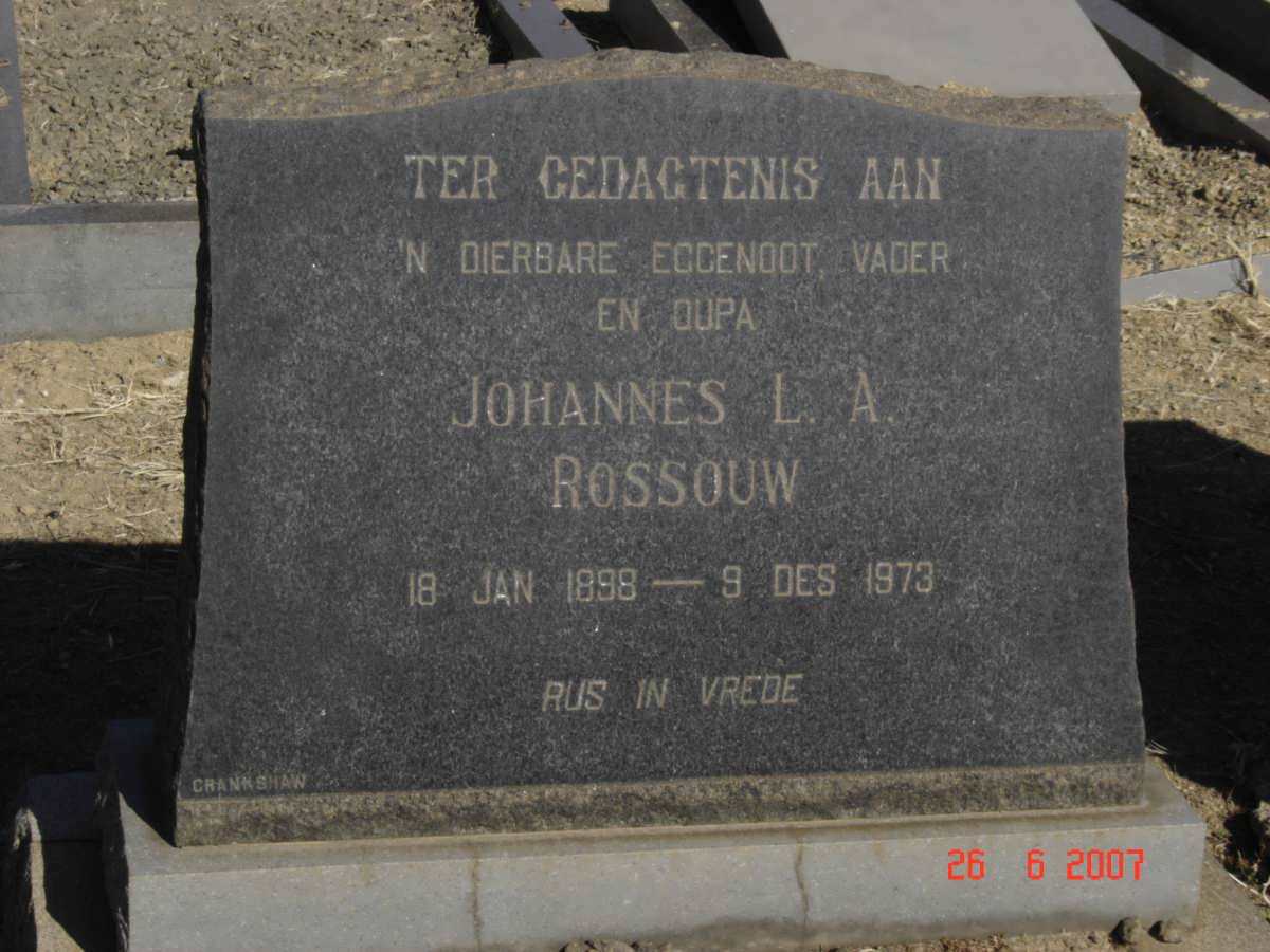 ROSSOUW Johannes L.A. 1898-1973