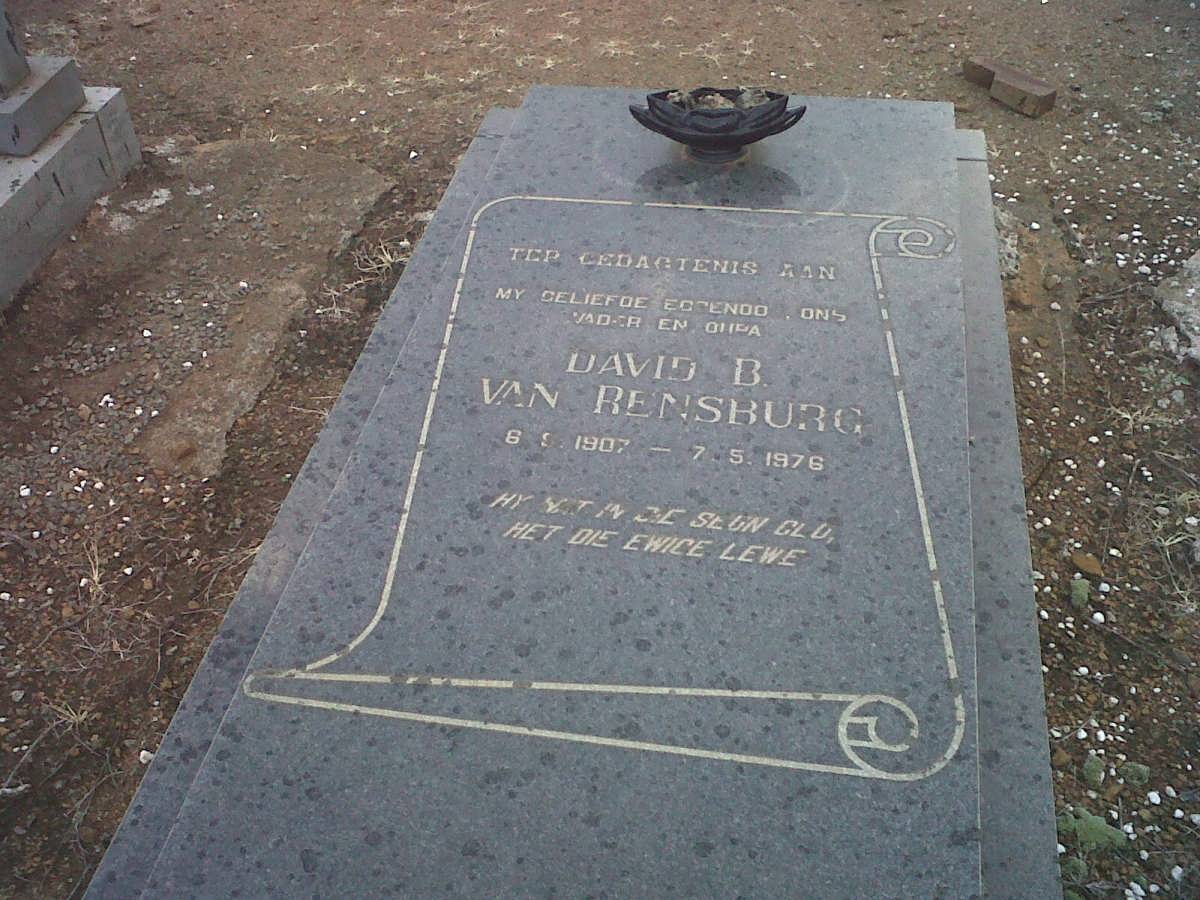 RENSBURG David B., van 1907-1976