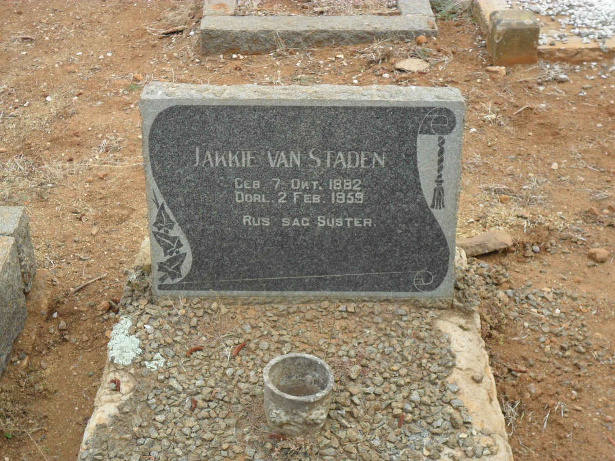STADEN Jakkie, van 1882-1959