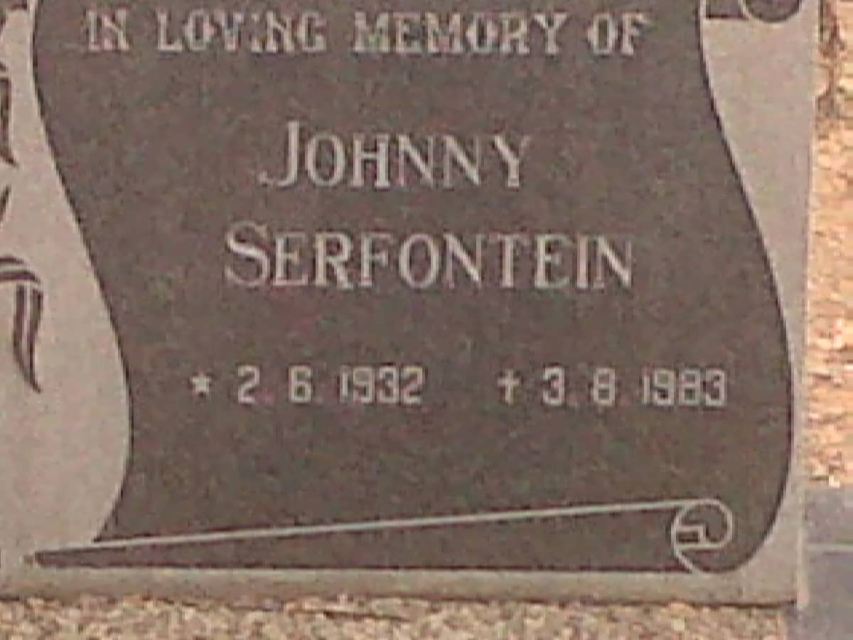 SERFONTEIN Johnny 1932-1983