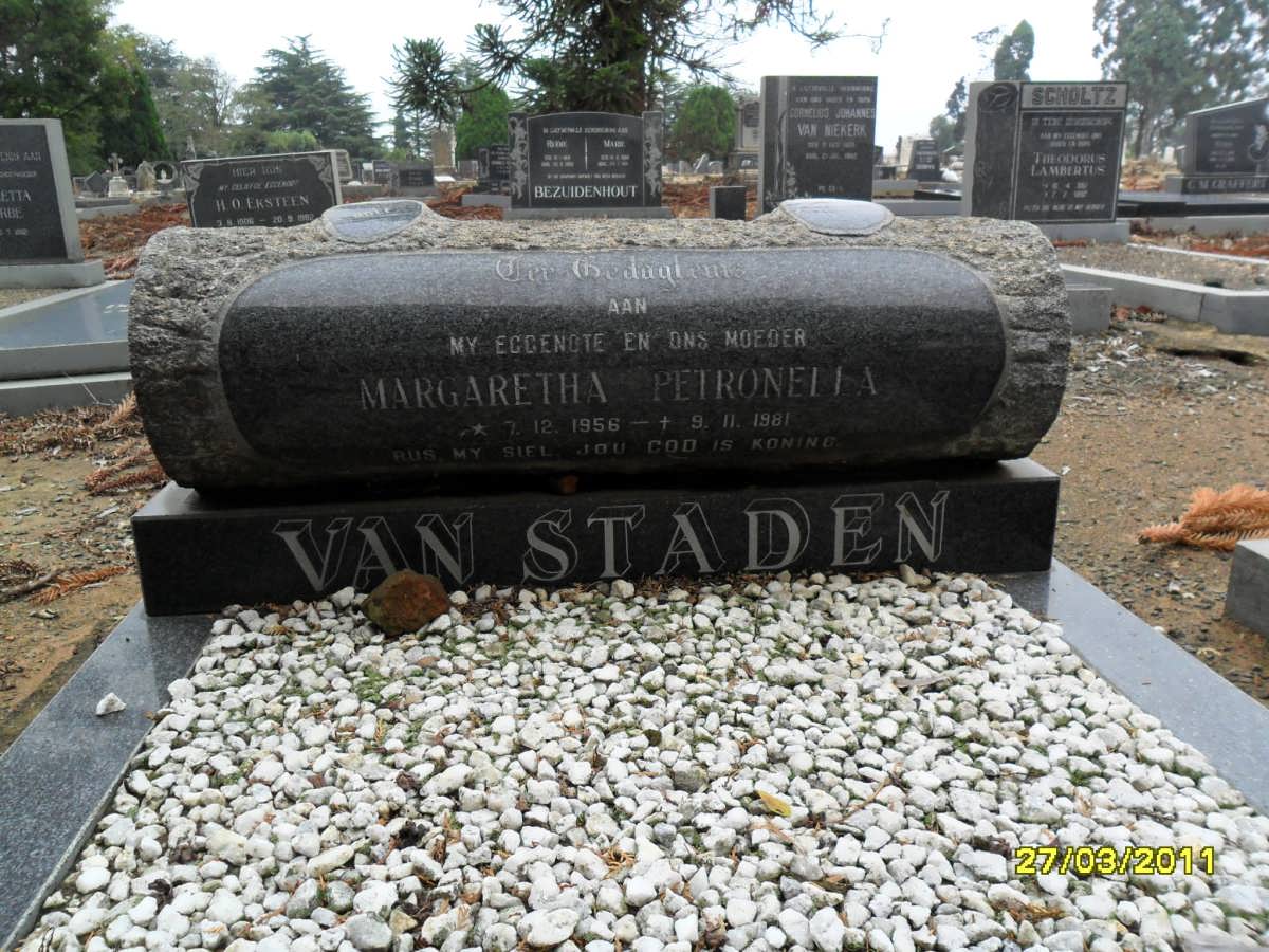 STADEN Margaretha Petronella, van 1956-1981