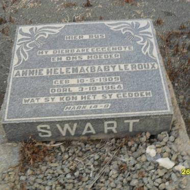 SWART Annie Helena nee LE ROUX 1909-1964