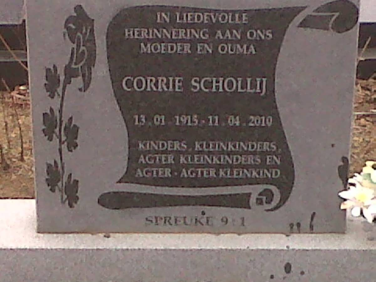 SCHOLLIJ Corrie 1915-2010