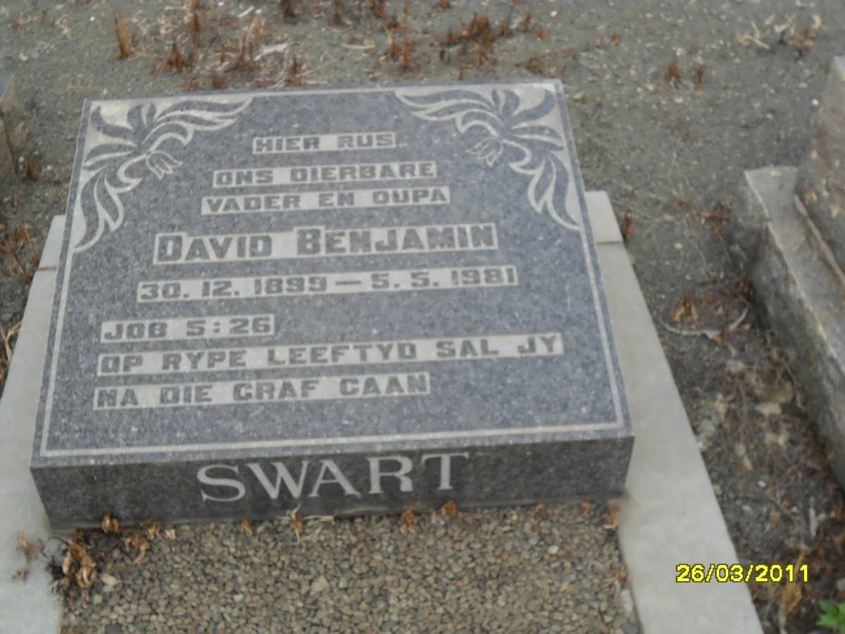 SWART David Benjamin 1899-1981