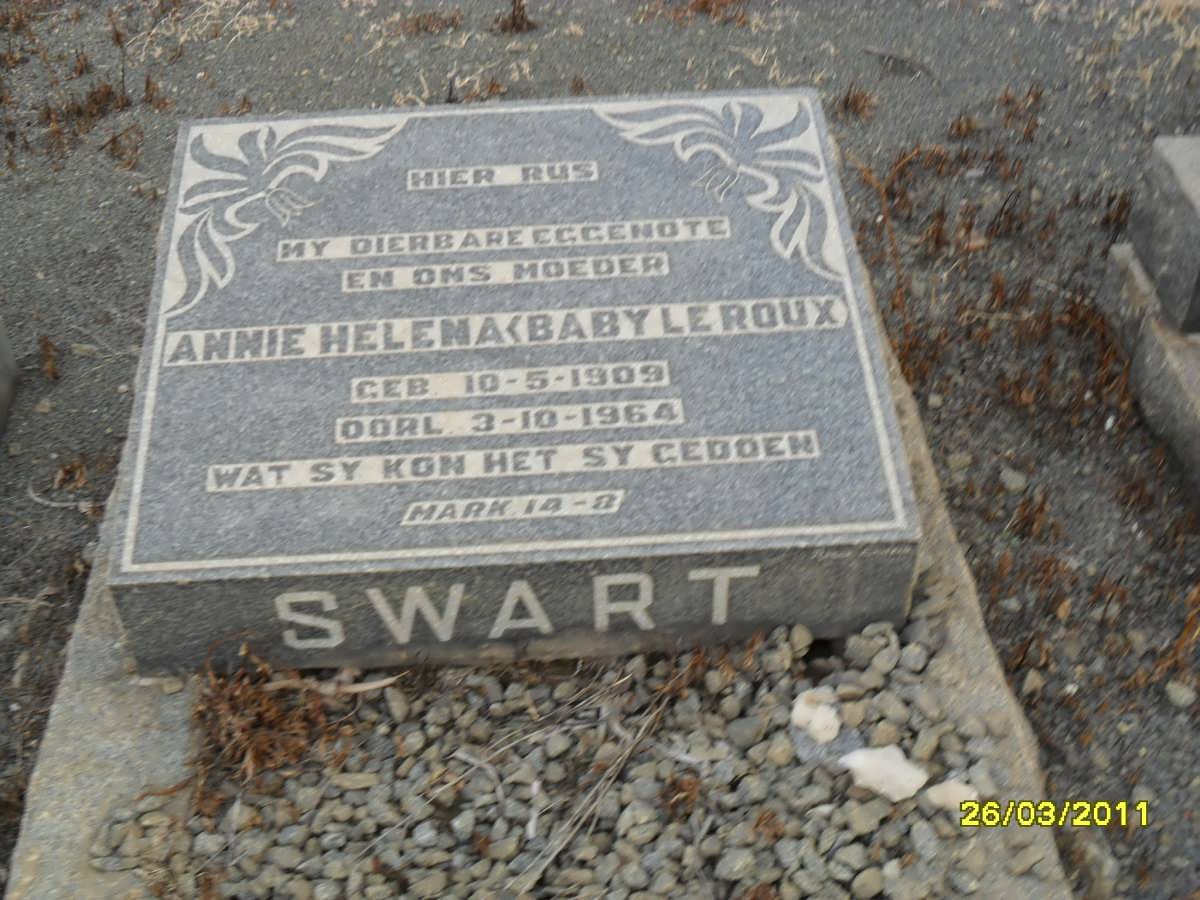 SWART Annie Helena nee LE ROUX 1909-1964