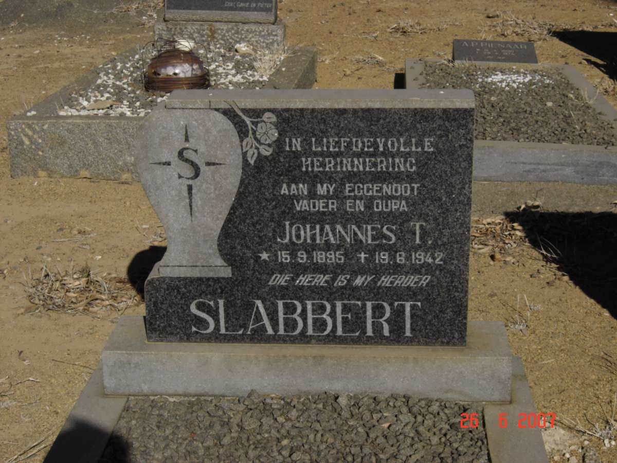 SLABBERT Johannes T. 1895-1942