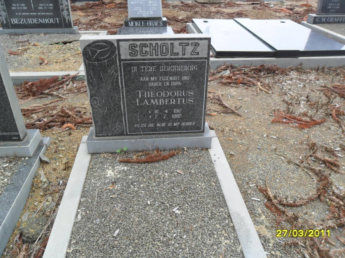 SCHOLTZ Theodorus Lambertus 1917-1982
