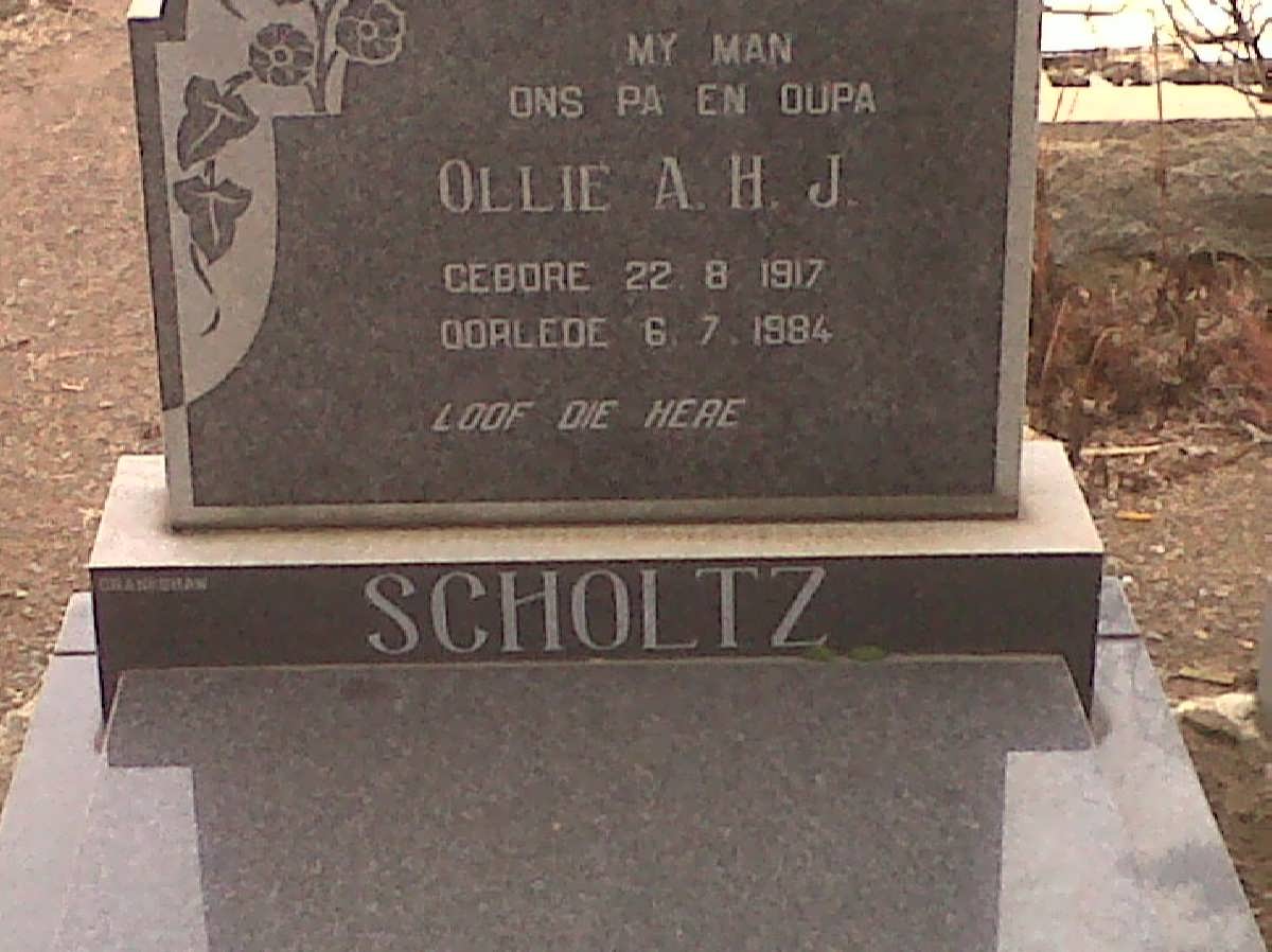 SCHOLTZ Ollie A.H.J. 1917-1984