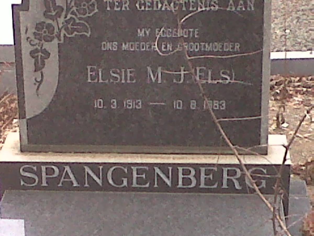 SPANGENBERG Elsie M.J. nee ELS 1913-1983