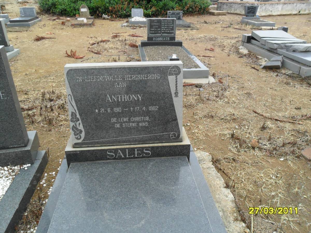 SALES Anthony 1910-1982