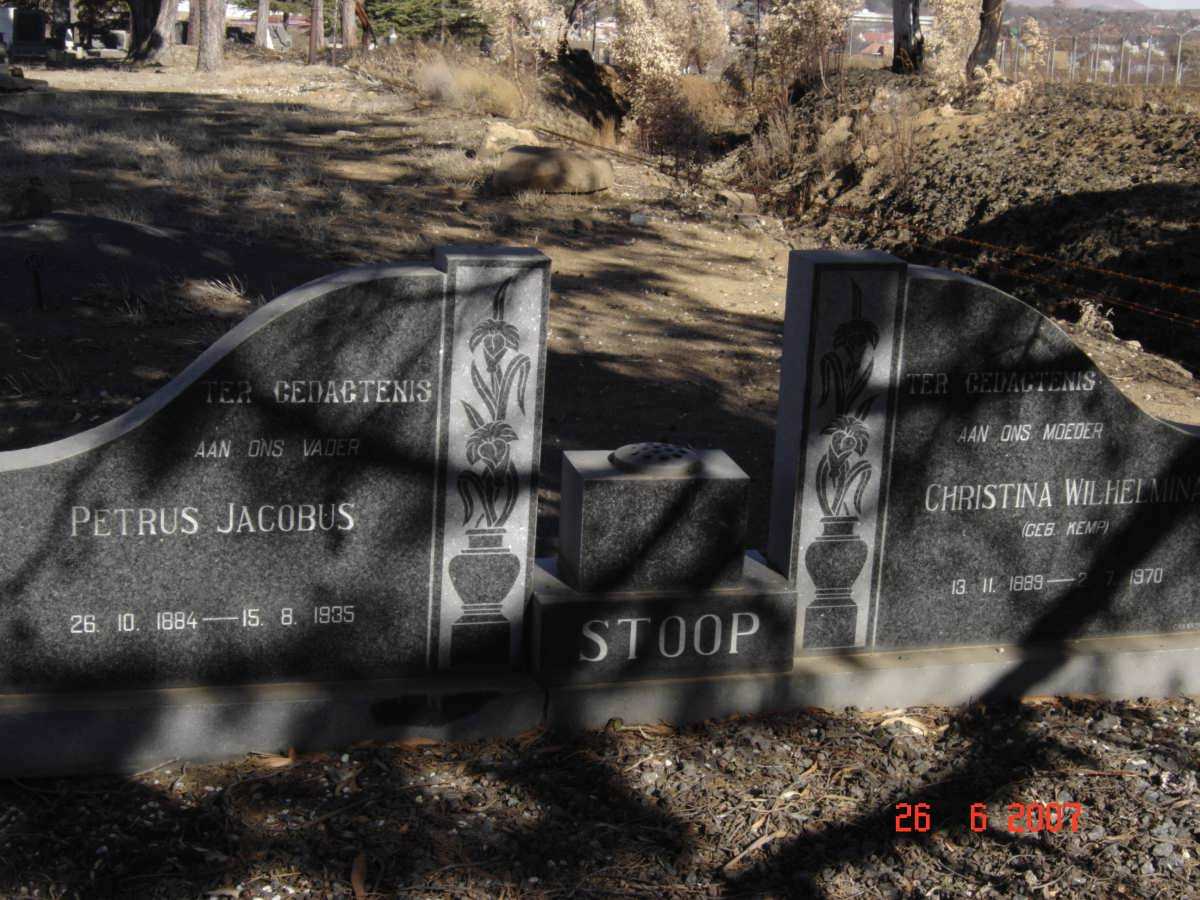 STOOP Petrus Jacobus 1884-1935 &amp; Christina Wilhelmina KEMP 1889-1970
