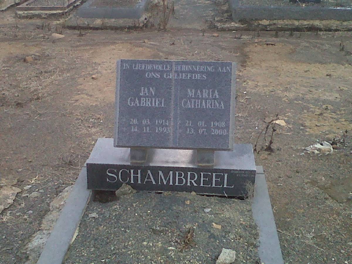 SCHAMBREEL Jan Gabriel 1914-1993 &amp; Maria Catharina 1908-2000