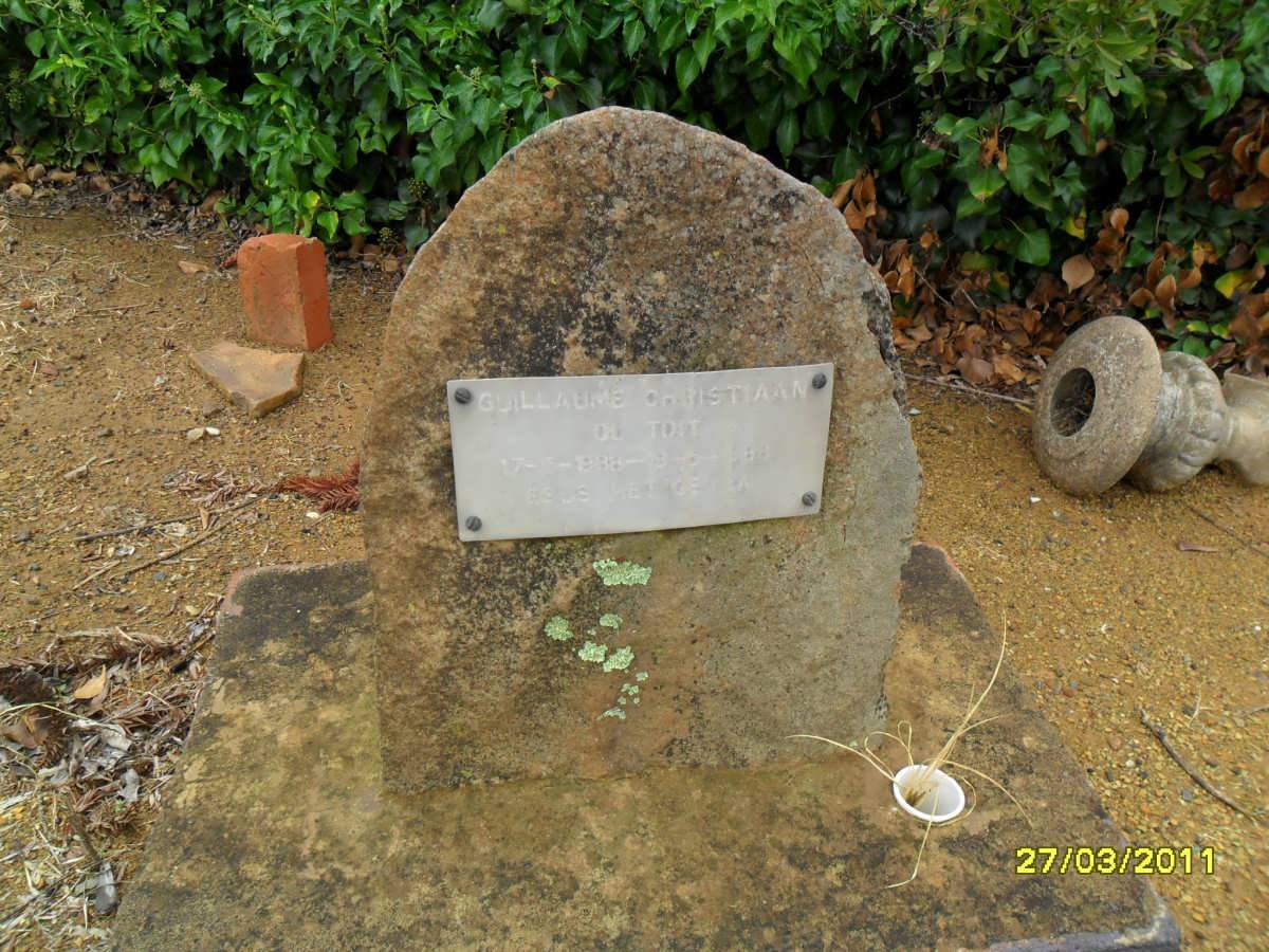 TOIT Guillaume Christiaan, du 1988-1988