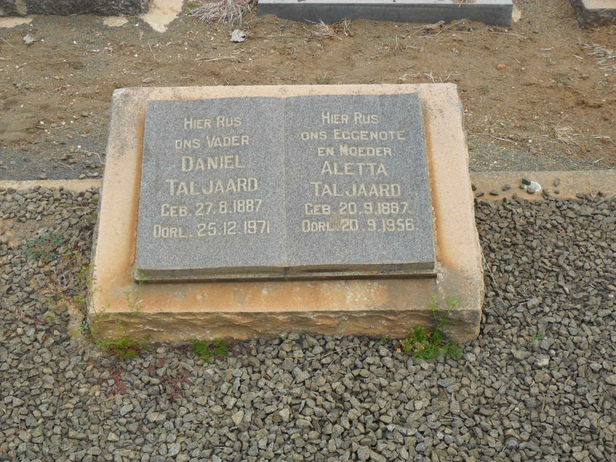 TALJAARD Daniel 1887-1971 &amp; Aletta 1887-1956
