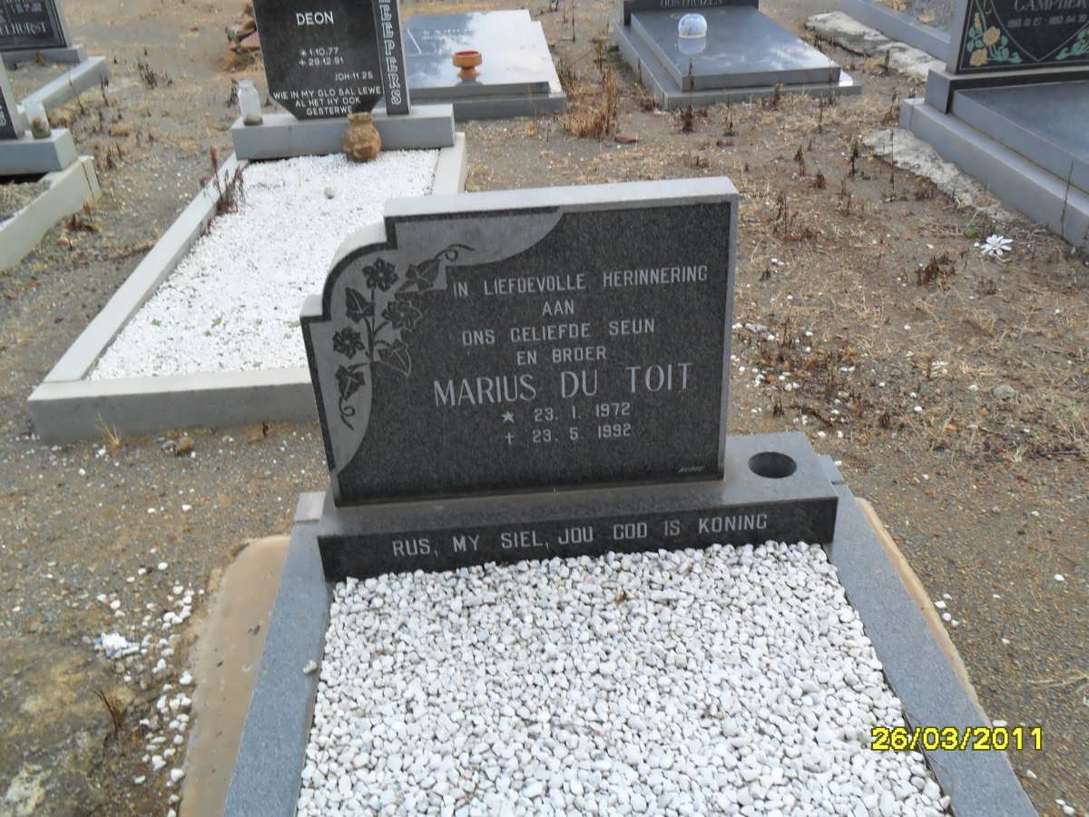 TOIT Marius, du 1972-1992